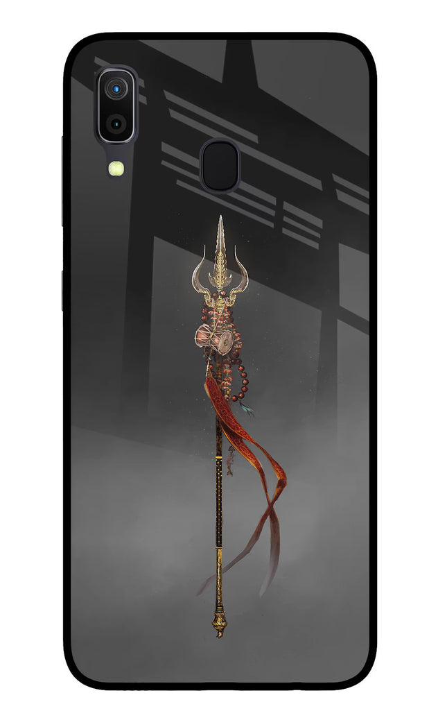 Shiv Trishul Samsung A30 Glass Case Back Cover by Casekaro