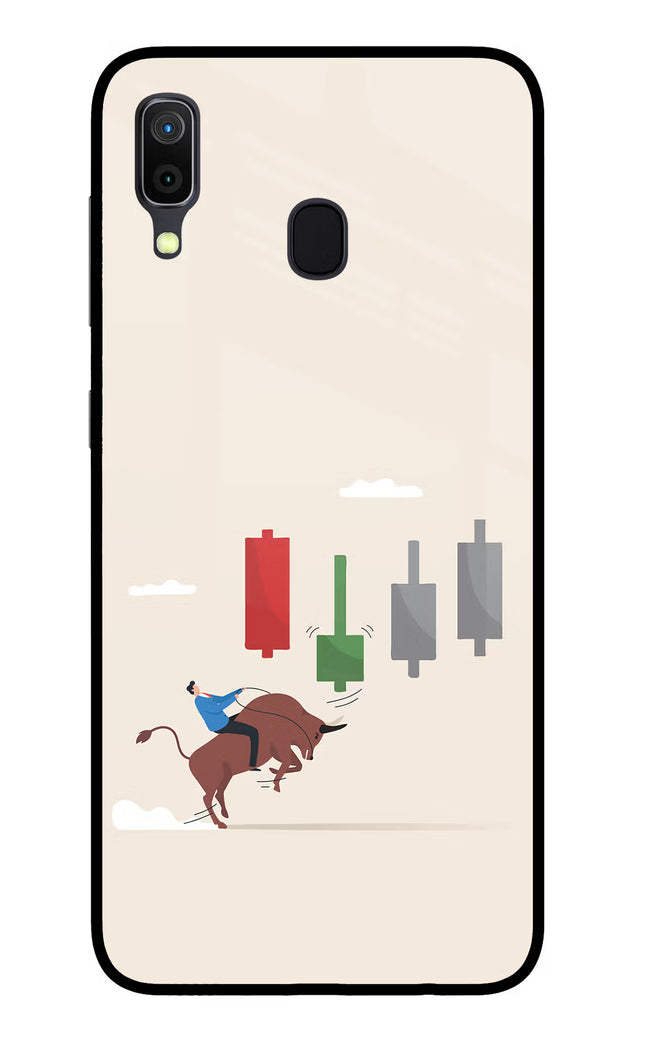 Bull Trading Momentum Samsung A30 Glass Case Back Cover by Casekaro