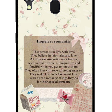 Hopeless Romantic Samsung A30 Glass Case