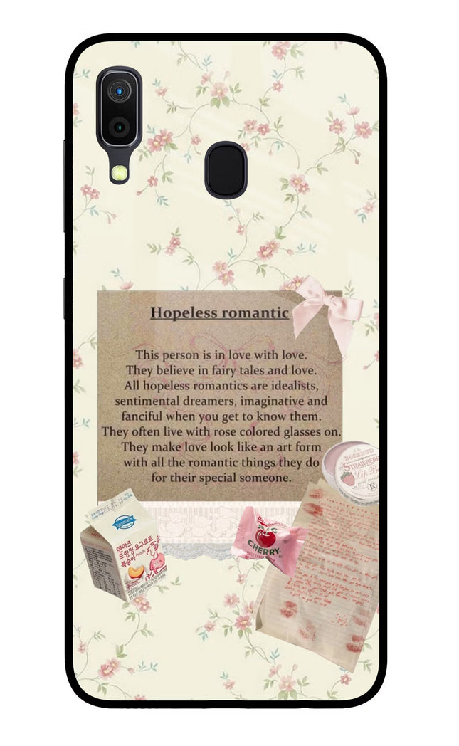 Hopeless Romantic Samsung A30 Glass Case