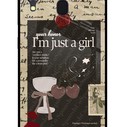 I am just a girl Samsung A30 Glass Case