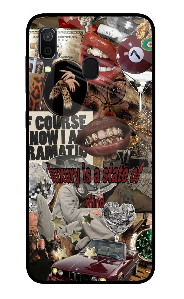 Luxury Samsung A30 Glass Case Back Cover by Casekaro