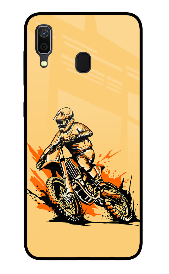 Off-Road Fury Samsung A30 Glass Case Back Cover by Casekaro