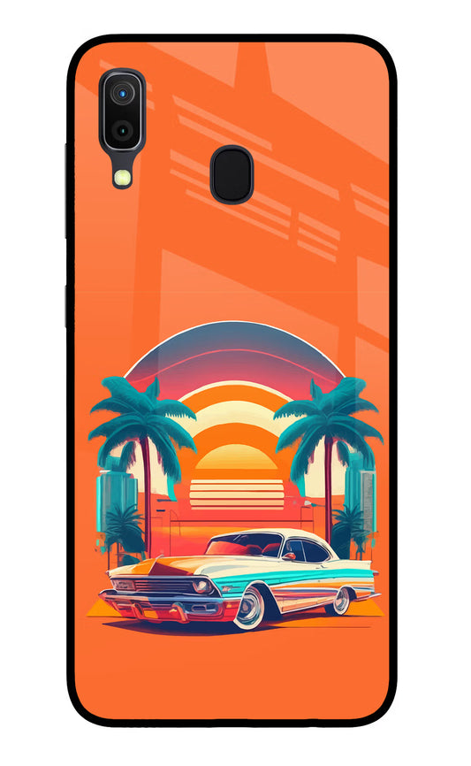 Palm Drive 80s Samsung A30 Glass Case