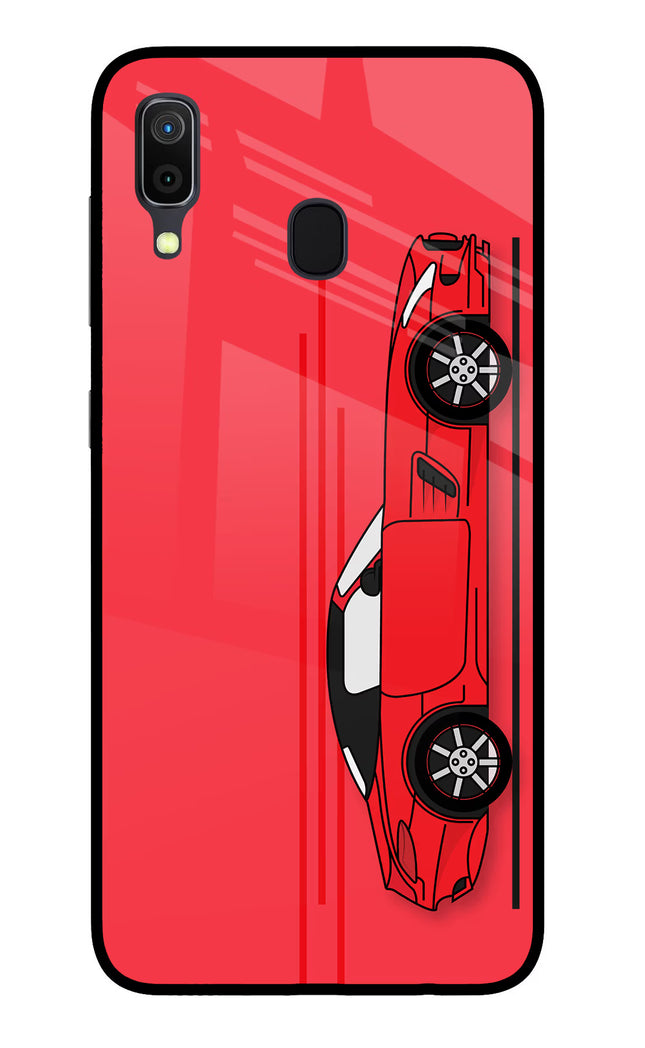 Red Velocity Samsung A30 Glass Case
