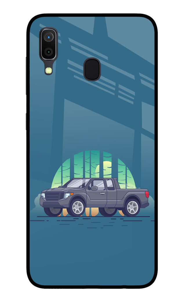 Retro Garage Vibe Samsung A30 Glass Case Back Cover by Casekaro