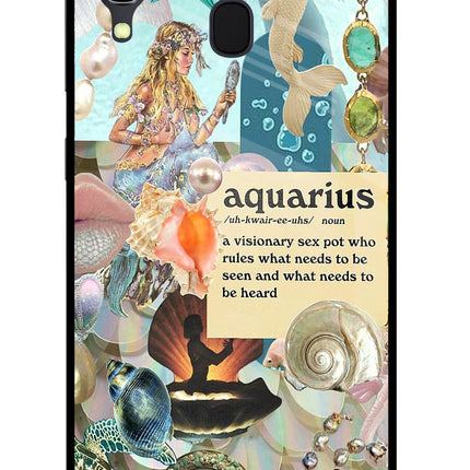 Aquarius Zodiac Samsung A30 Glass Case