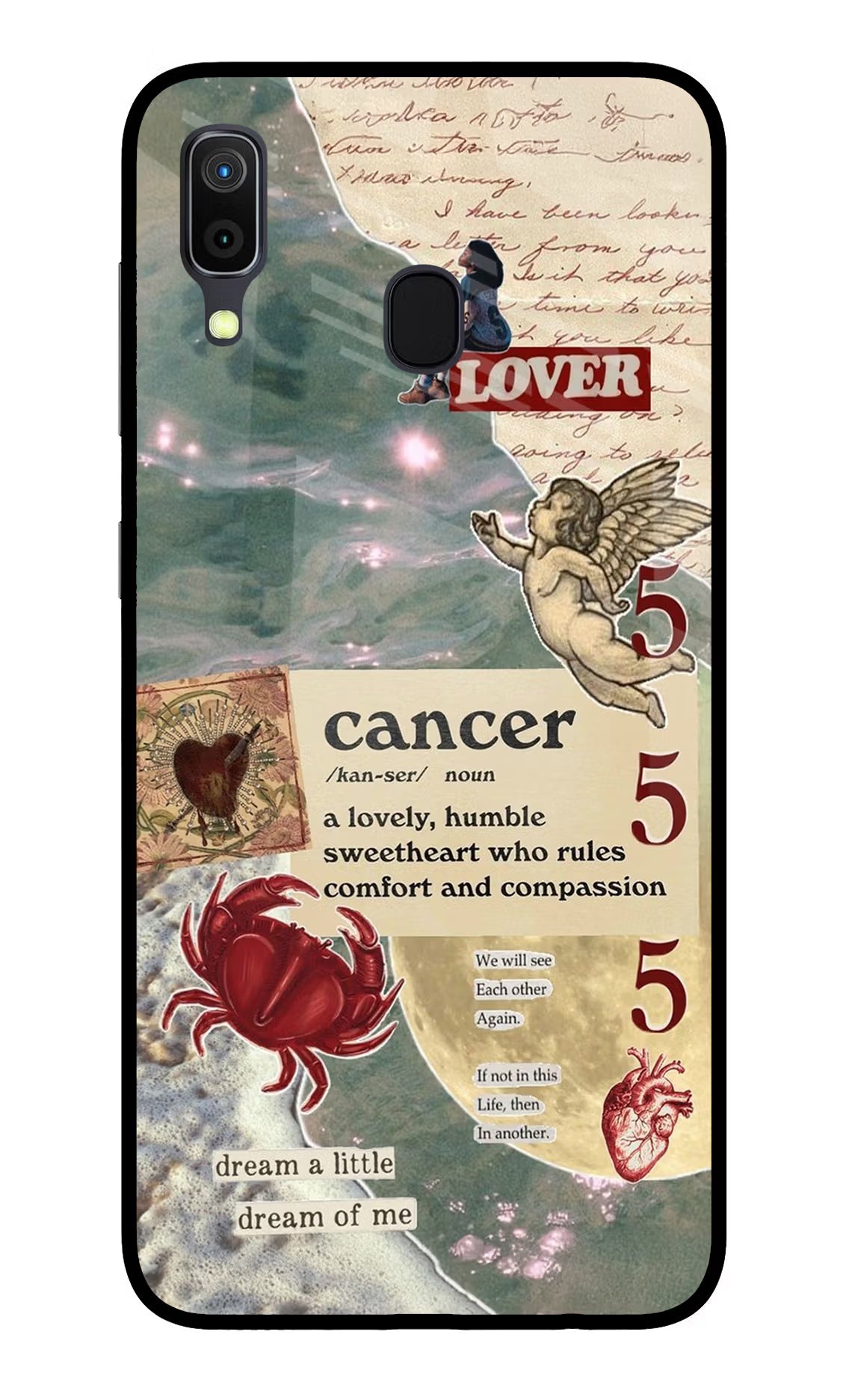 Cancer Zodiac Samsung A30 Glass Case