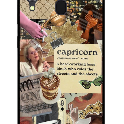 Capricorn Zodiac Samsung A30 Glass Case