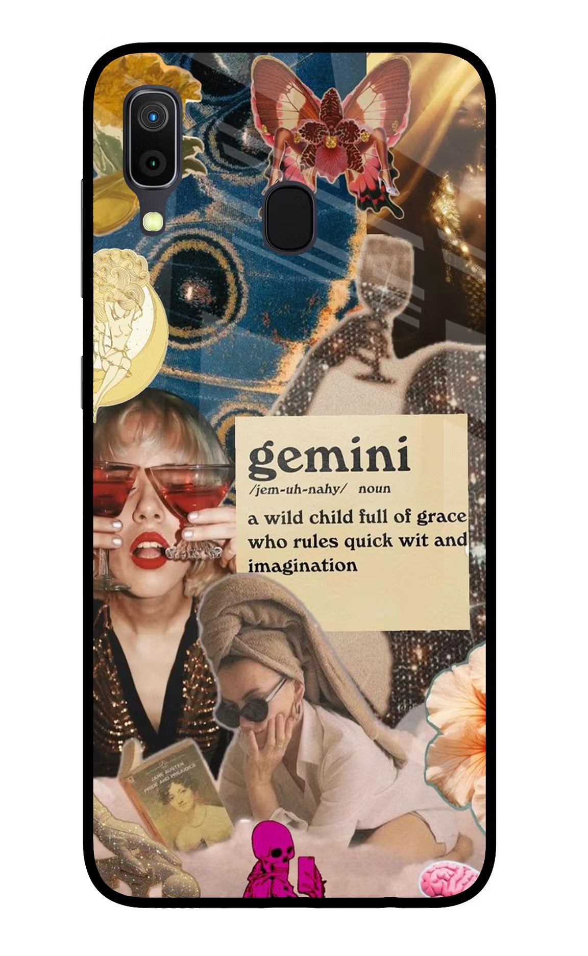 Gemini Zodiac Samsung A30 Glass Case Back Cover by Casekaro