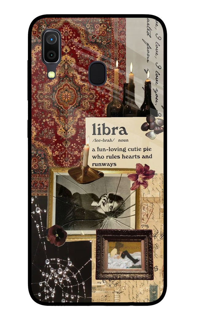 Libra Zodiac Samsung A30 Glass Case Back Cover by Casekaro
