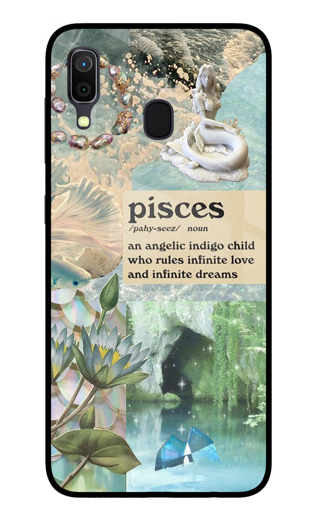 Pisces Zodiac Samsung A30 Glass Case Back Cover by Casekaro