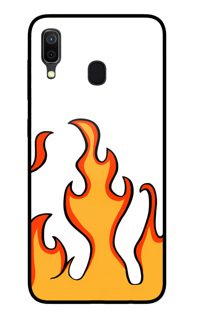 Fired Up – White Samsung A30 Glass Case