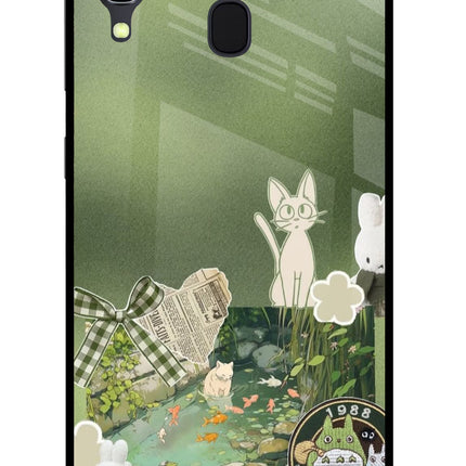 Aesthetic anime Samsung A30 Glass Case