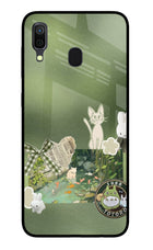 Aesthetic anime Samsung A30 Glass Case