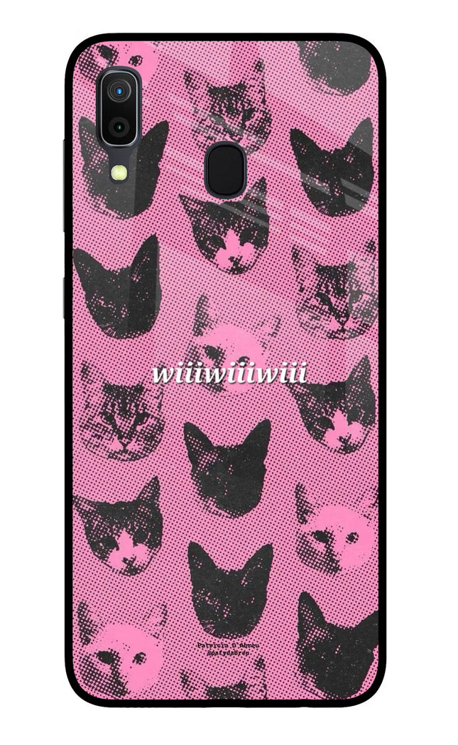 Pink Cats Samsung A30 Glass Case