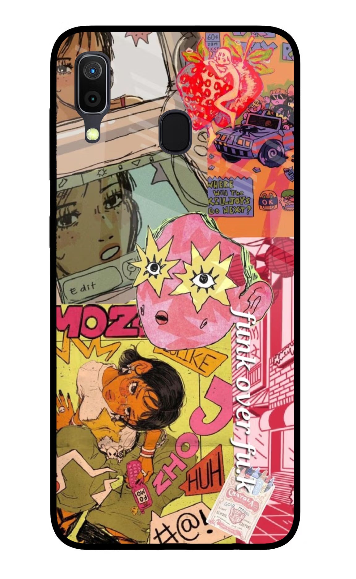 Funkover Samsung A30 Glass Case Back Cover by Casekaro