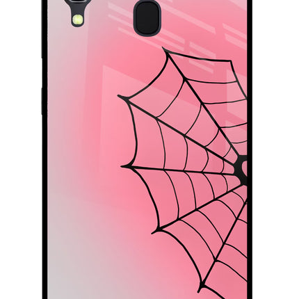 Pink Web Samsung A30 Glass Case