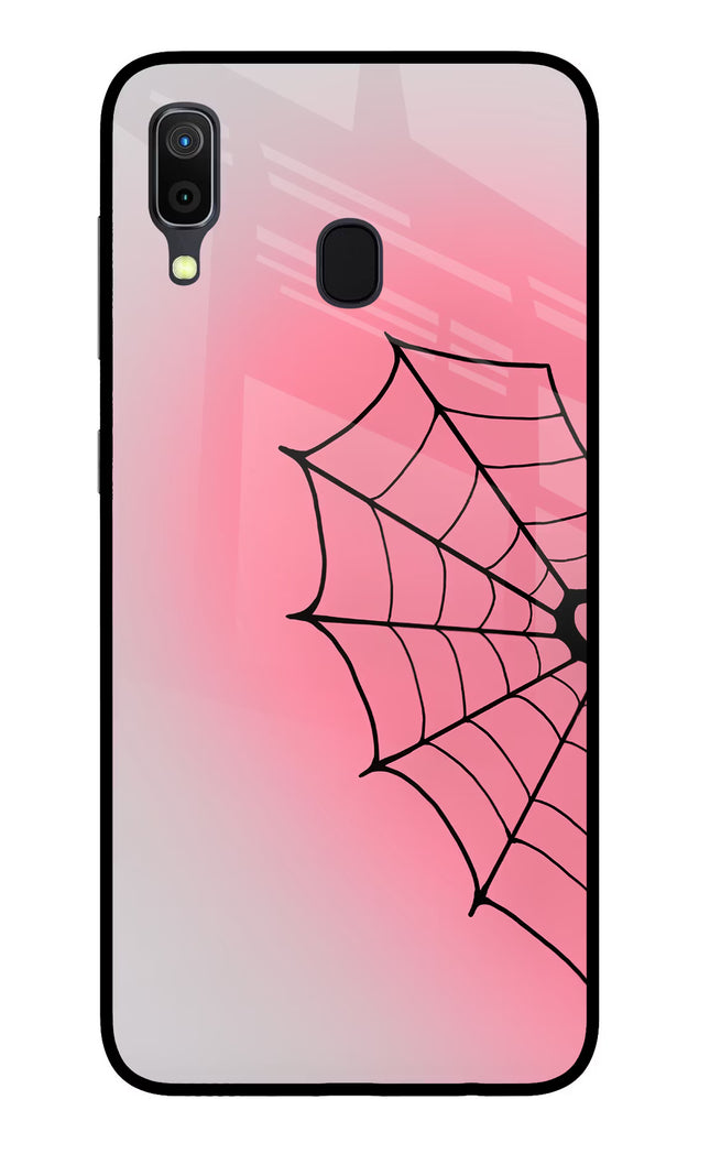 Pink Web Samsung A30 Glass Case
