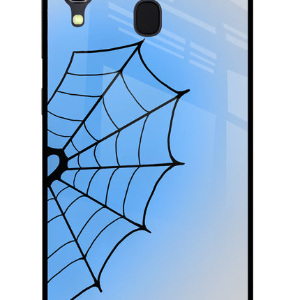 Blue Web Samsung A30 Glass Case
