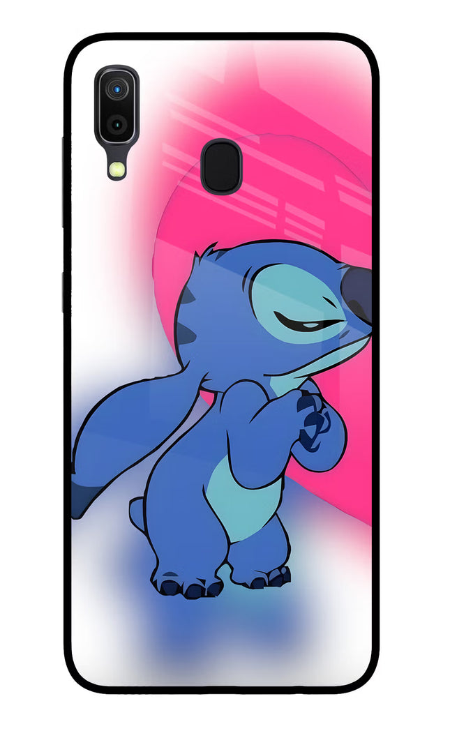Stitch Hug Samsung A30 Glass Case