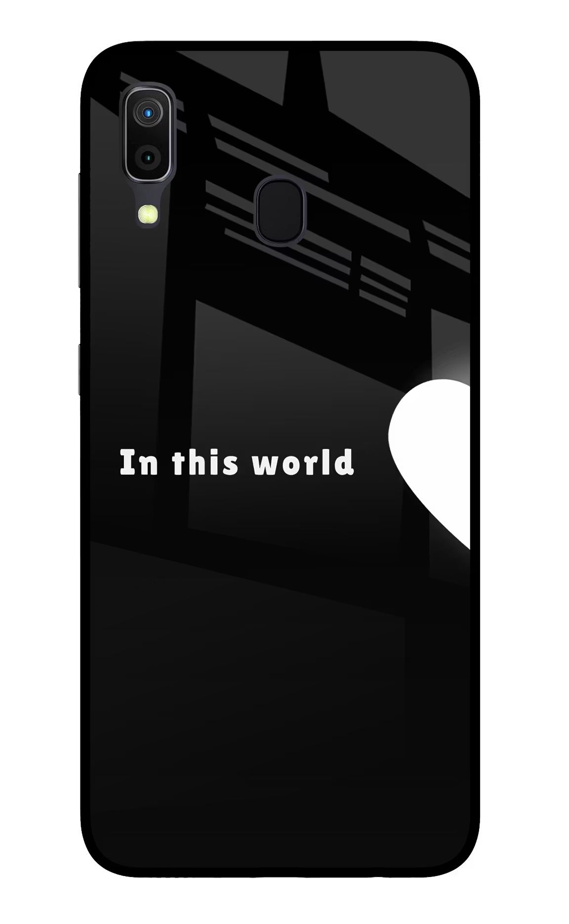 This World Samsung A30 Glass Case