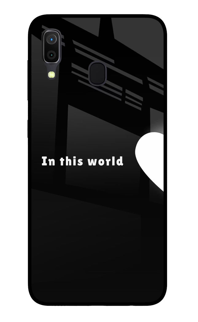 This World Samsung A30 Glass Case