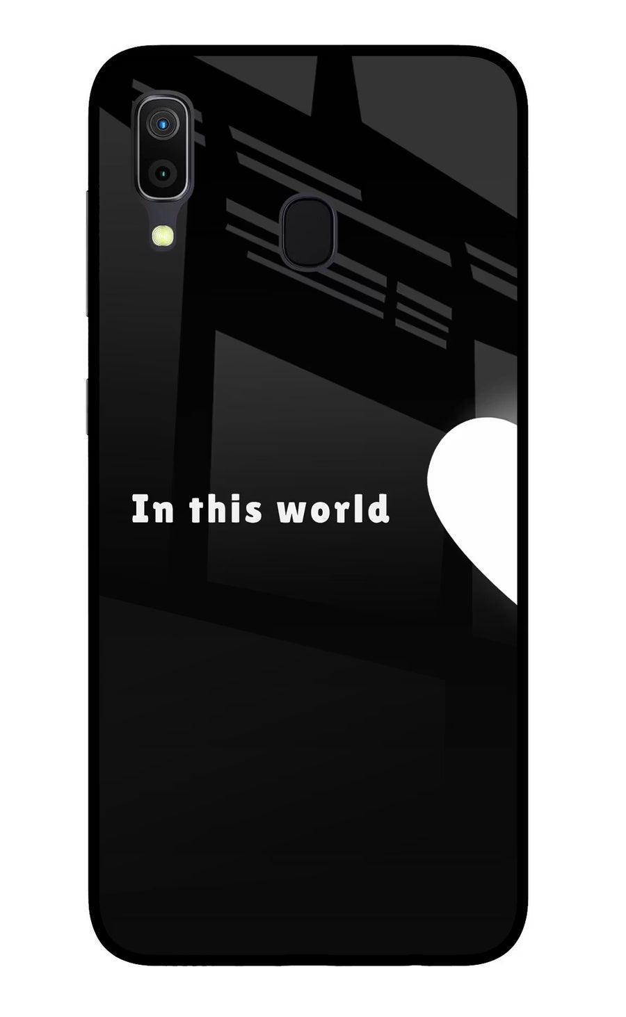 This World Samsung A30 Back Cover, Glass case