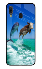 Dolphin vs Cow Samsung A30 Glass Case