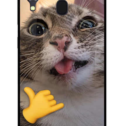 Silly Cat Call Samsung A30 Glass Case