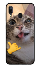 Silly Cat Call Samsung A30 Glass Case