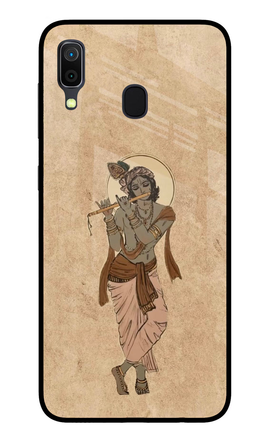 Krishna Samsung A30 Back Cover, Glass case