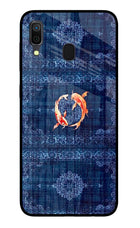 Koi Blue Samsung A30 Glass Case