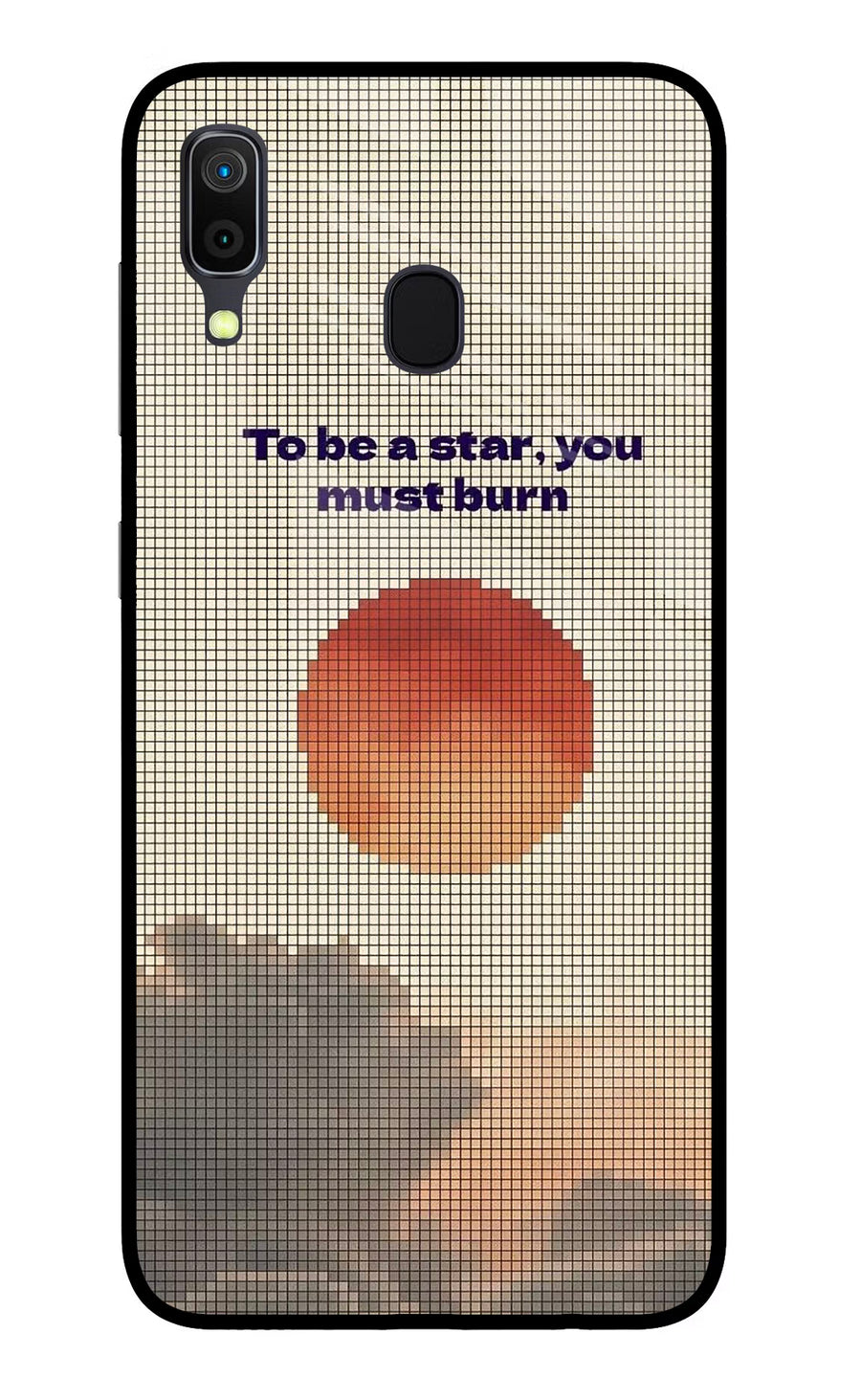 Pixel Sun Samsung A30 Back Cover, Glass case