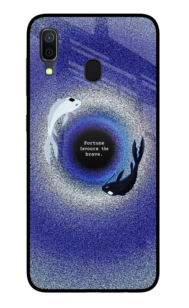 Dark Koi Samsung A30 Glass Case