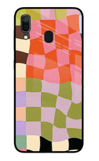 Wavy Grid Samsung A30 Glass Case