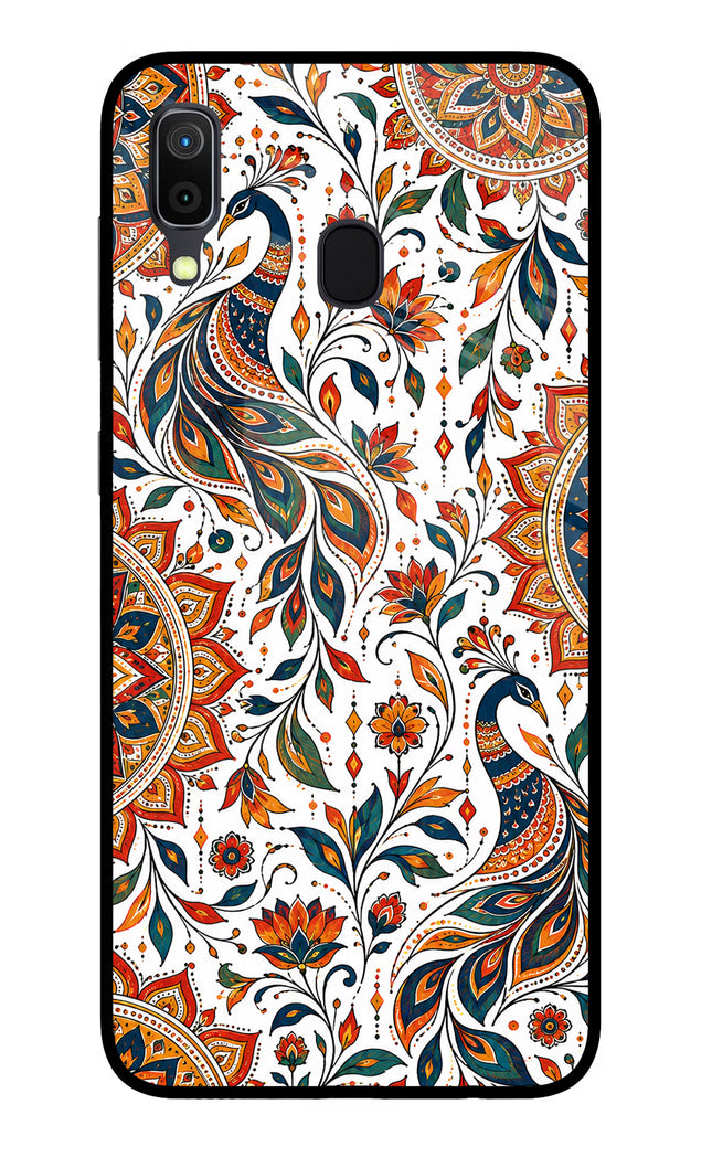 White Mayura Samsung A30 Glass Case
