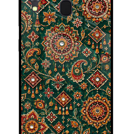 Green Pataka Samsung A30 Glass Case