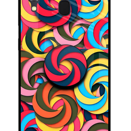 Spiral Pattern Samsung A30 Pop Case by Casekaro