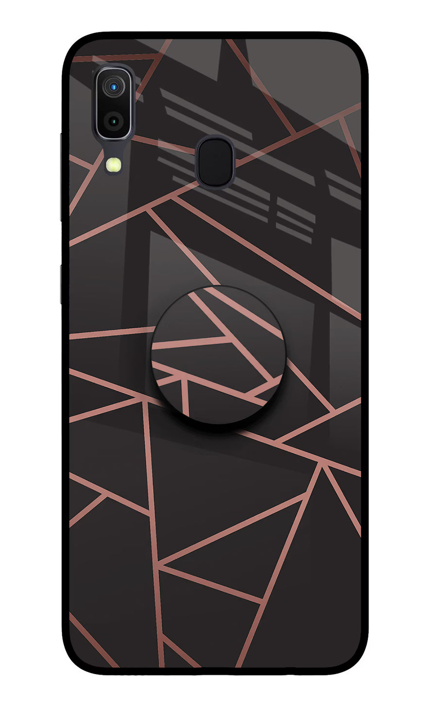 Geometric Pattern Samsung A30 Pop Case, Glass case