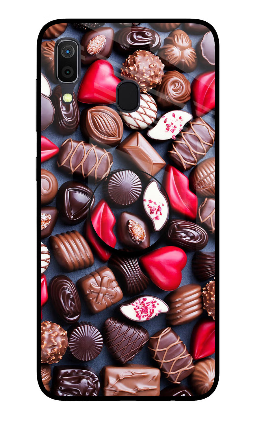 Chocolates Samsung A30 Pop Case, Glass case