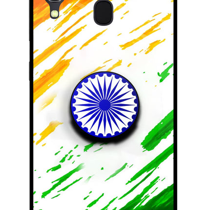 Indian Flag Ashoka Chakra Samsung A30 Pop Case by Casekaro