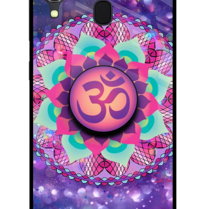 Om Purple Samsung A30 Pop Case by Casekaro