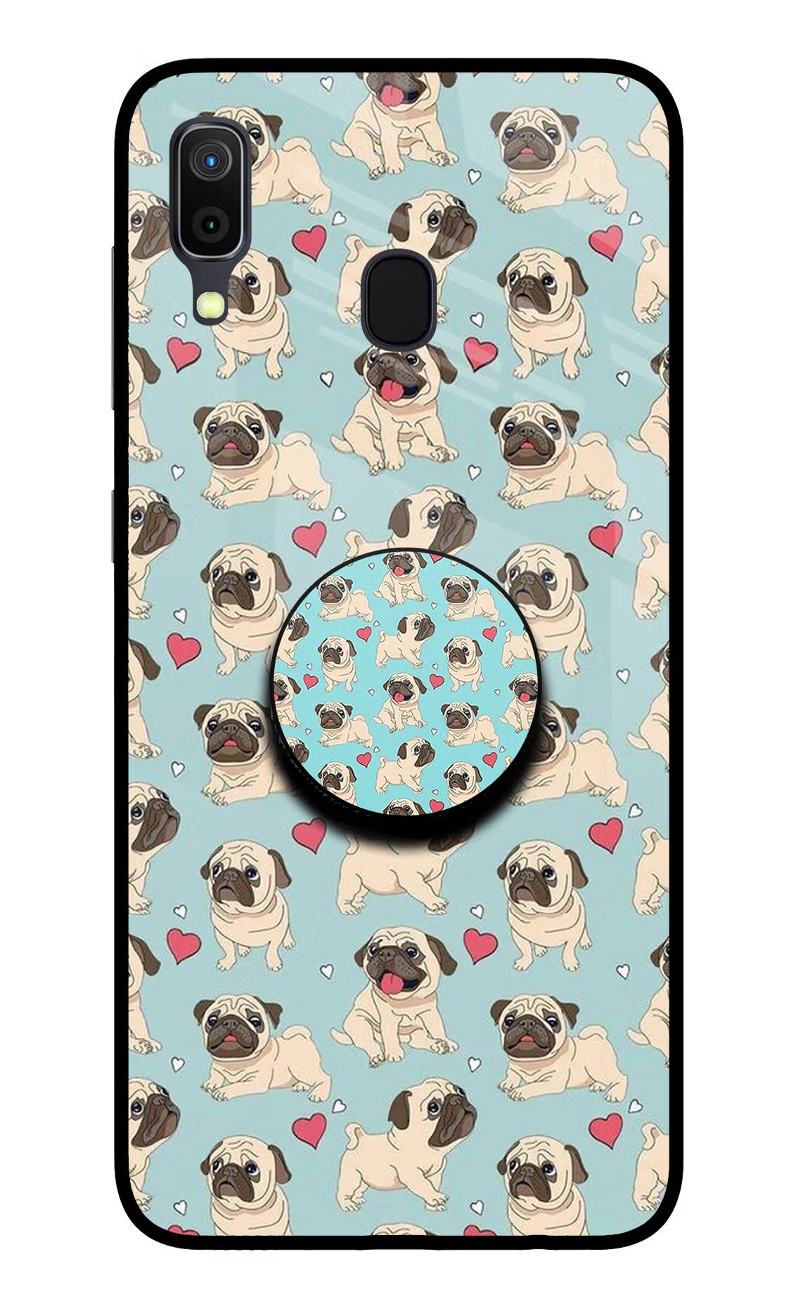 Pug Dog Samsung A30 Pop Case by Casekaro