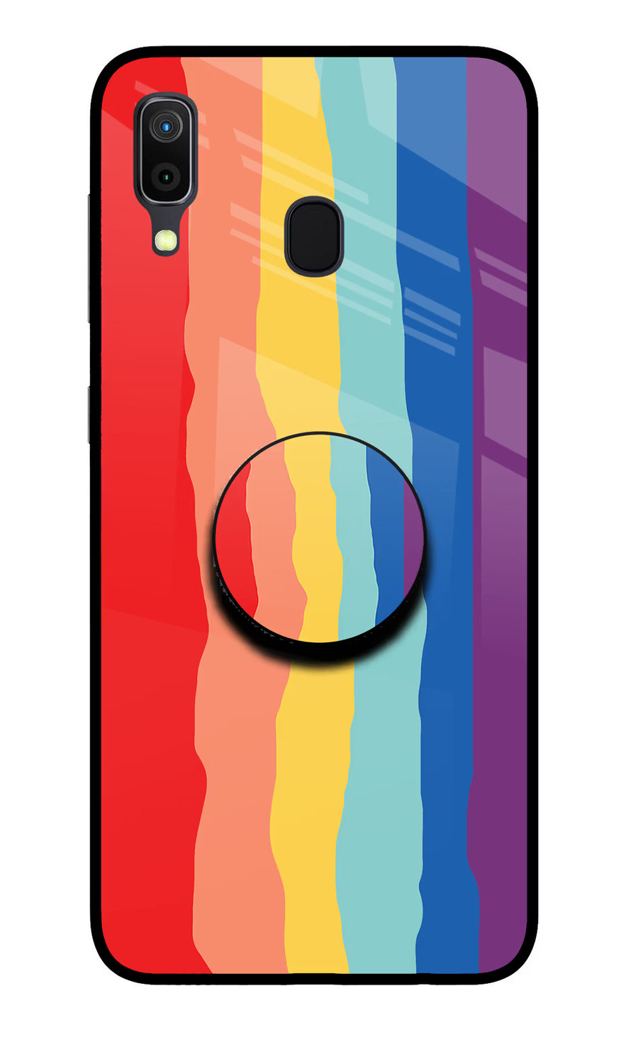 Rainbow Samsung A30 Pop Case, Glass case
