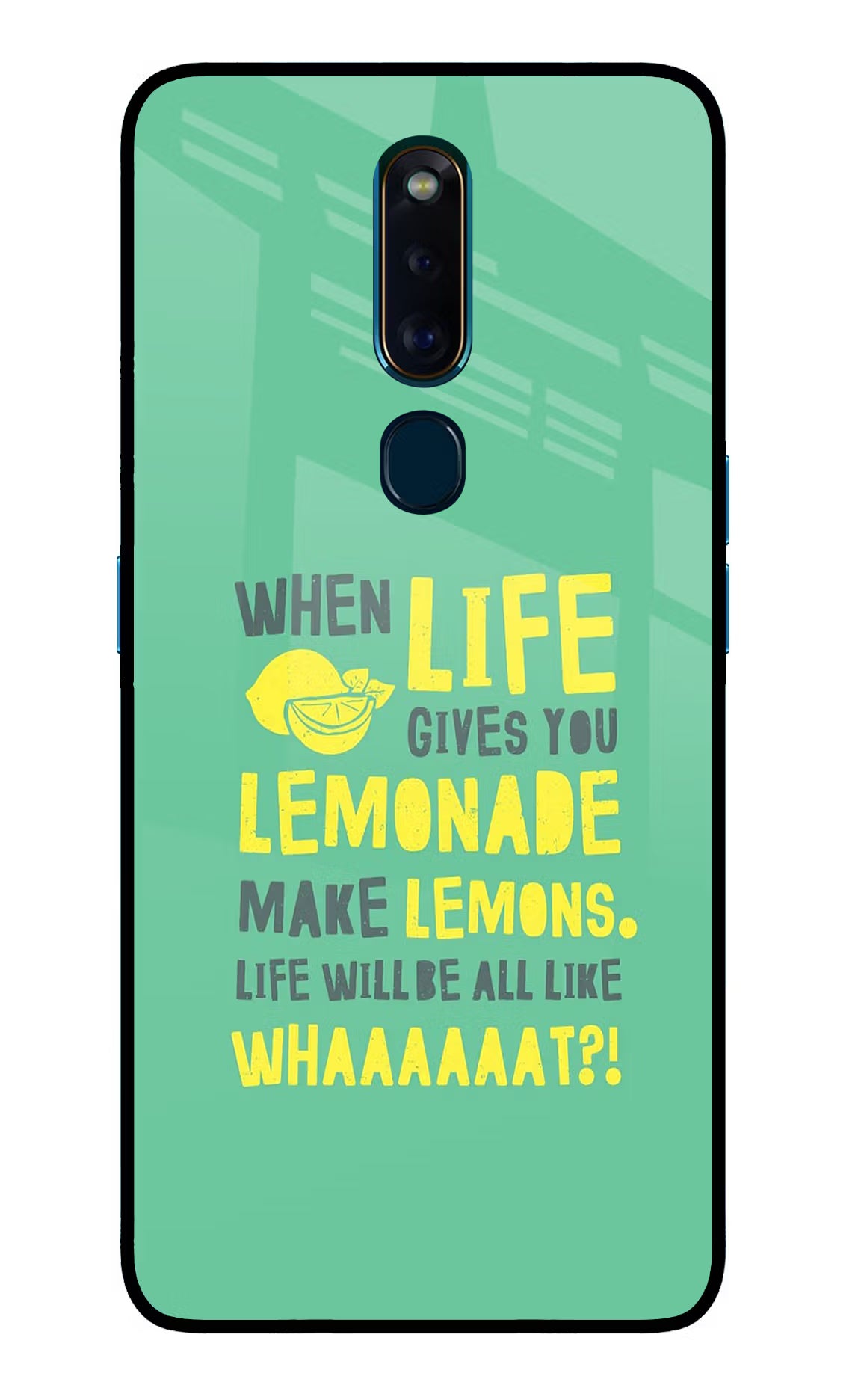 Quote Oppo F11 Pro Glass Case Back Cover by Casekaro