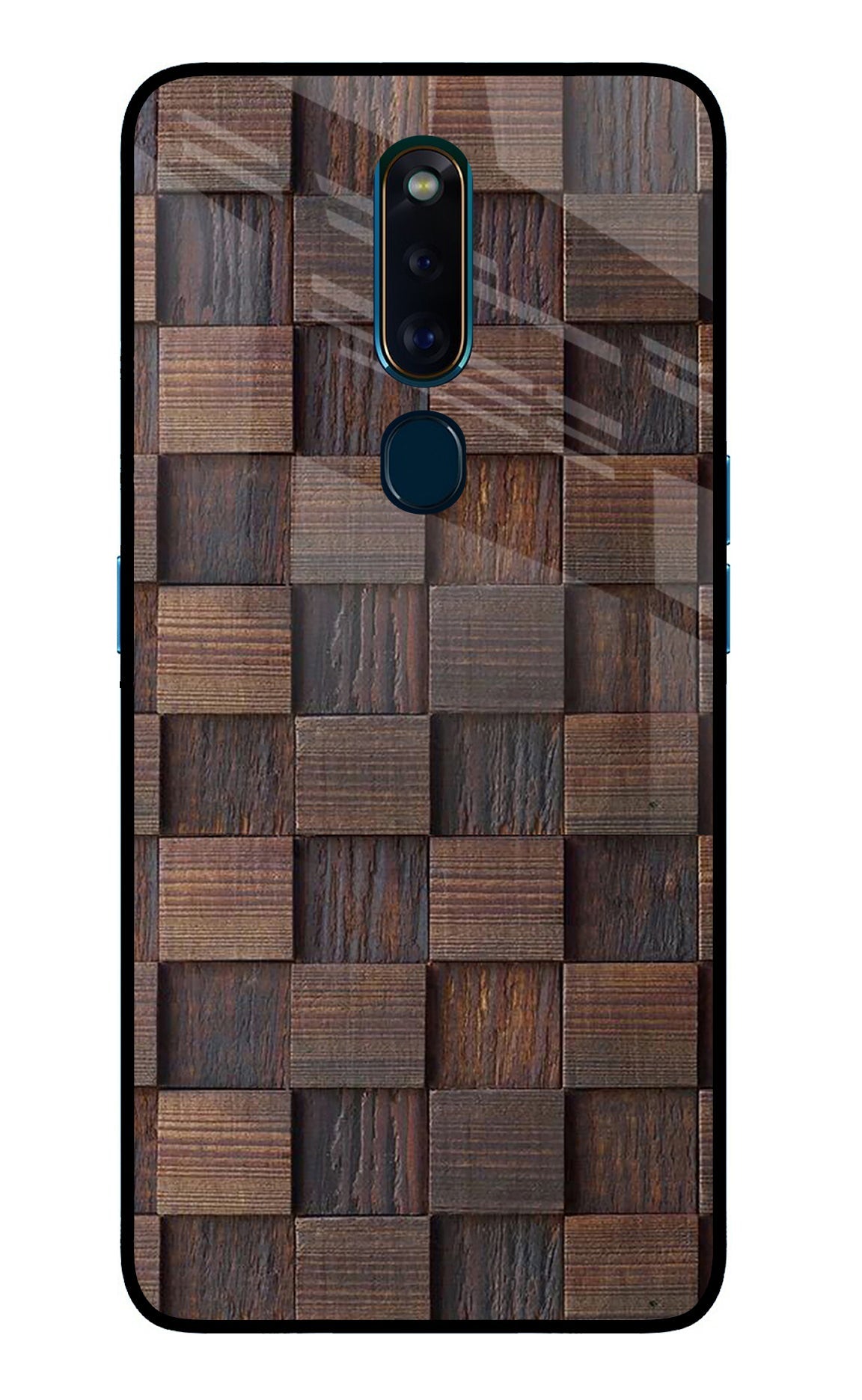 Wooden Cube Design Oppo F11 Pro Back Cover