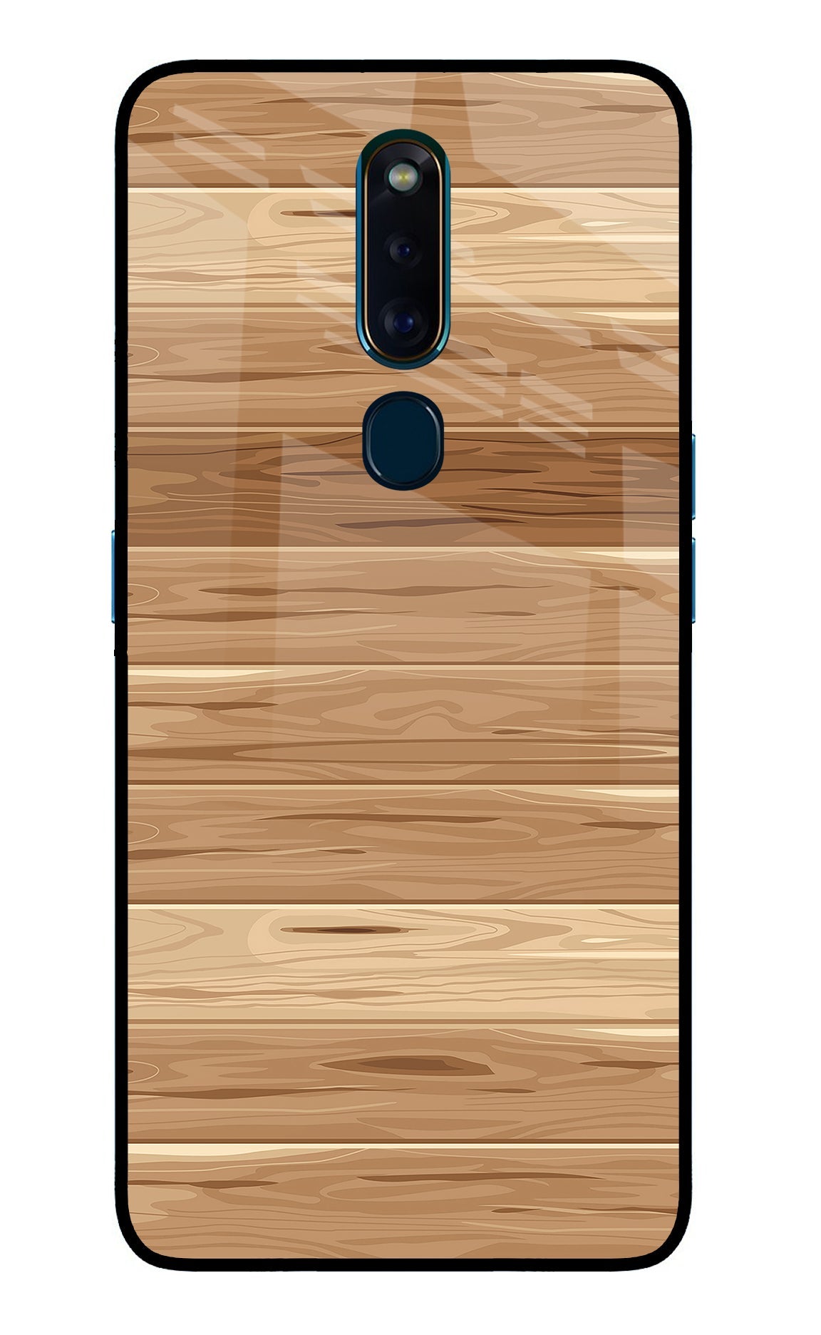 Wooden Vector Oppo F11 Pro Glass Case