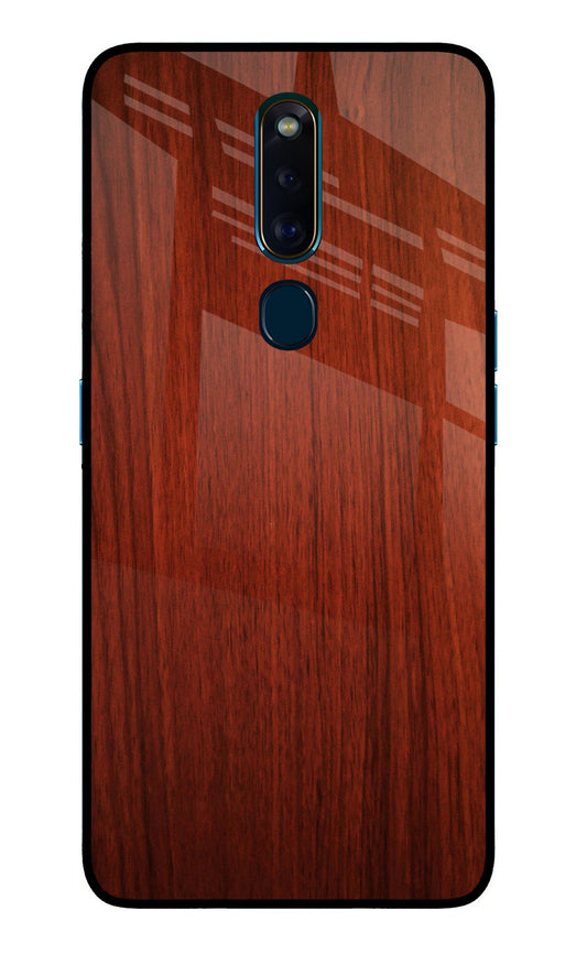 Wooden Plain Pattern Oppo F11 Pro Glass Case