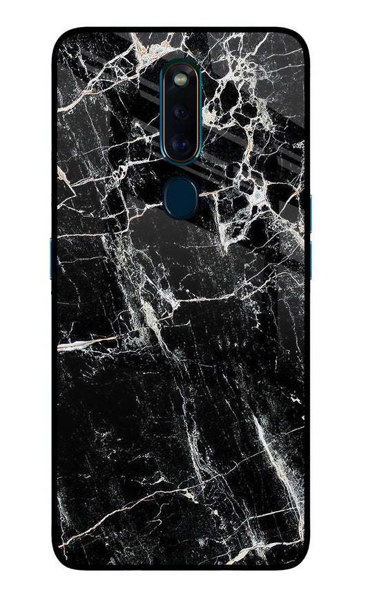 Black Marble Texture Oppo F11 Pro Glass Case